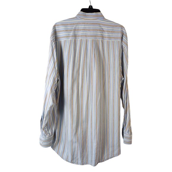 Peter Millar Long Sleeve Dress Shirt Men Size L Button Front - Picture 5 of 6